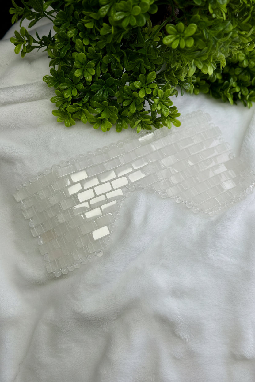 Natural Crystal Eye Mask- Clear Quartz