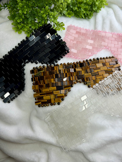 Natural Crystal Eye Mask- Clear Quartz